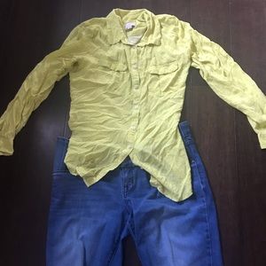 Bright button down shirt- Ann Taylor Loft